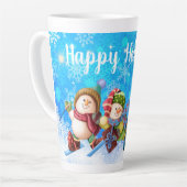Happy Holidays Snowmen Milchtasse (Linke Ecke)