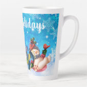 Happy Holidays Snowmen Milchtasse (Rechts)