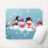 Happy Holidays Snowmen Mousepad (Mit Mouse)
