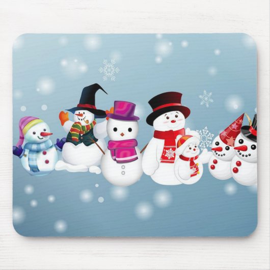 Happy Holidays Snowmen Mousepad (Vorne)