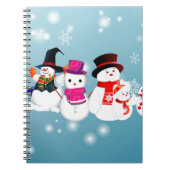 Happy Holidays Snowmen Notizblock (Vorderseite)