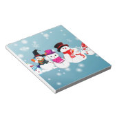 Happy Holidays Snowmen Notizblock (angewinkelt)