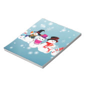 Happy Holidays Snowmen Notizblock (Rotiert)