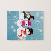 Happy Holidays Snowmen Puzzle (Horizontal)