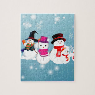 Happy Holidays Snowmen Puzzle