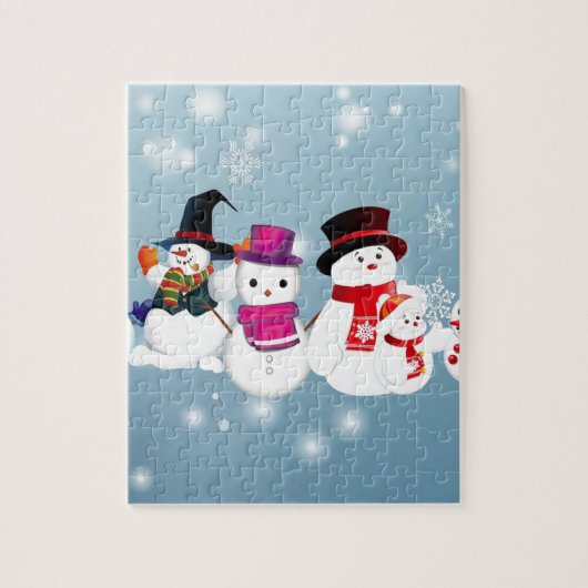 Happy Holidays Snowmen Puzzle (Vertikal)