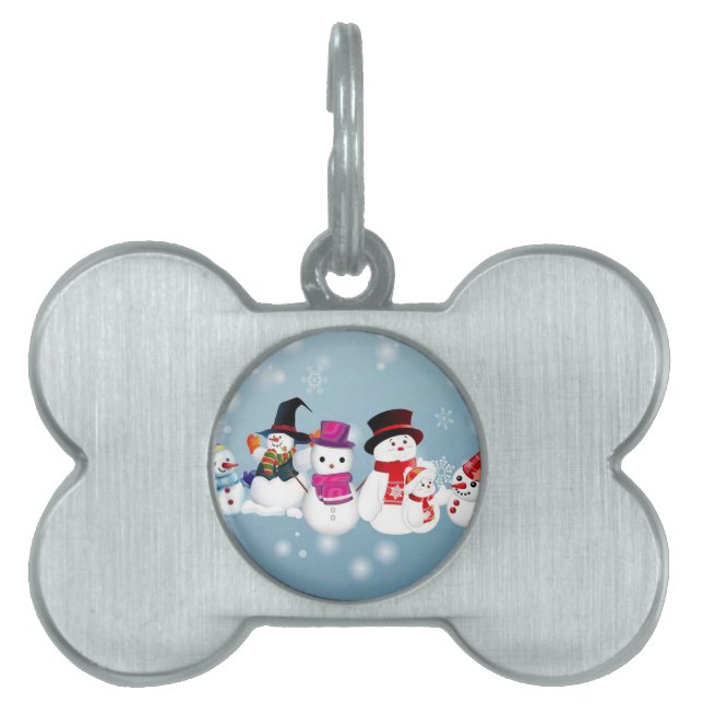 Happy Holidays Snowmen Tiermarke (Vorderseite)