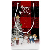 Happy Holidays Snowmen und Baum Kleine Geschenktüte