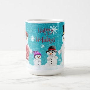 Happy Holidays Snowmen Verwandlungstasse