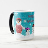 Happy Holidays Snowmen Verwandlungstasse (Vorderseite Links)