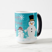 Happy Holidays Snowmen Verwandlungstasse (VorderseiteRechts)