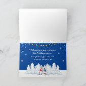 Happy Holidays Snowy Gnomes Business Feiertagskarte (Innenseite)