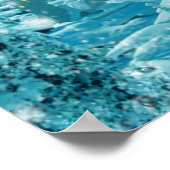 Happy Holidays Snowy Mountain Winter Village Poster (Ecke)