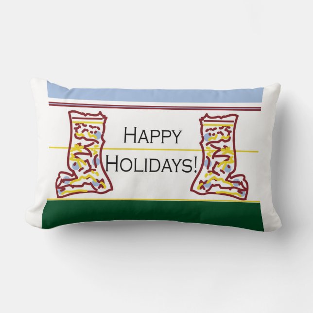 Happy Holidays Sock Pillow Lendenkissen (Vorderseite)