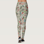 Happy Holidays Song Birds und Snowman Leggings (Rückseite)