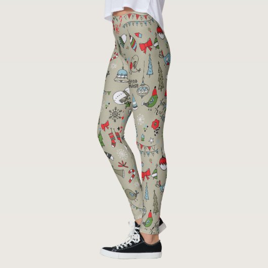 Happy Holidays Song Birds und Snowman Leggings (Links)