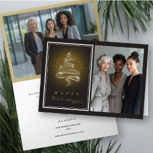 Happy Holidays Sparkling Weihnachtsbaum Business Feiertagskarte