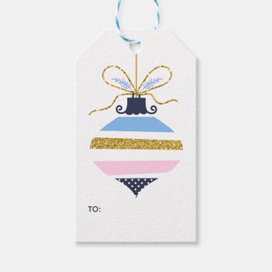 Happy Holidays | Sparkling Weihnachtsschmuck Geschenkanhänger (Vorderseite)