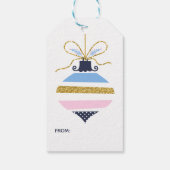 Happy Holidays | Sparkling Weihnachtsschmuck Geschenkanhänger (Rückseite)