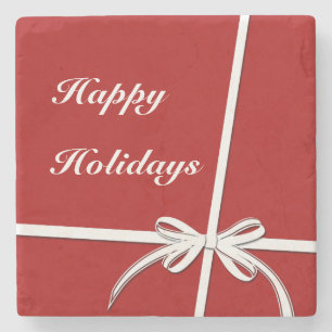 Happy Holidays Steinuntersetzer