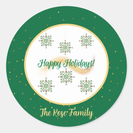 Happy Holidays Sticker (Vorderseite)