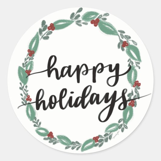 Happy Holidays Sticker (Vorderseite)
