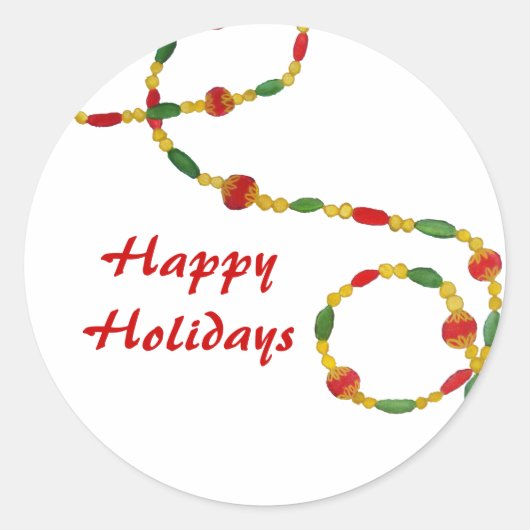 Happy Holidays Sticker (Vorderseite)