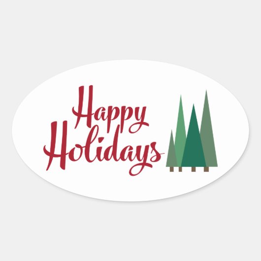 Happy Holidays Sticker (Vorderseite)
