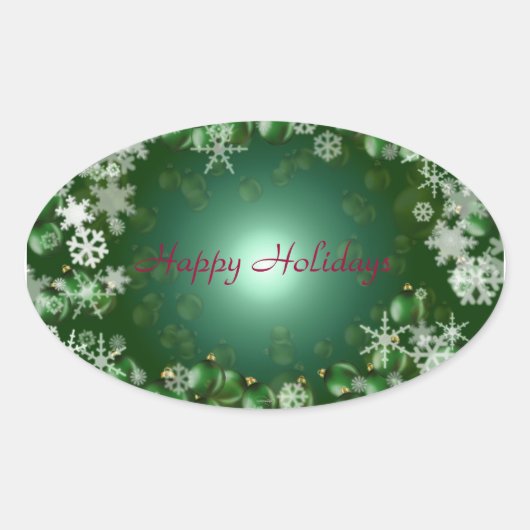 Happy Holidays Sticker (Vorderseite)