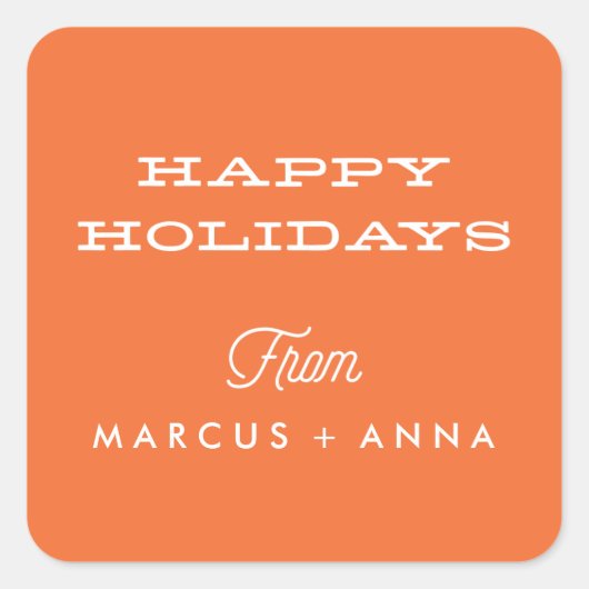 Happy Holidays Sticker (Vorderseite)