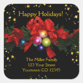 Happy Holidays Sticker (Vorderseite)