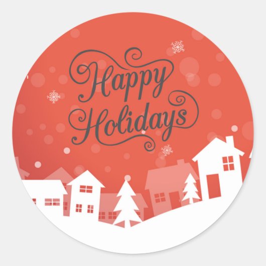 Happy Holidays Sticker (Vorderseite)