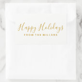 Happy Holidays Sticker Gold Script (Tasche)