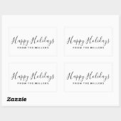 Happy Holidays Sticker Script Personalisiert (Blatt)