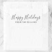 Happy Holidays Sticker Script Personalisiert (Tasche)