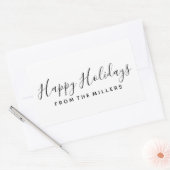 Happy Holidays Sticker Script Personalisiert (Umschlag)