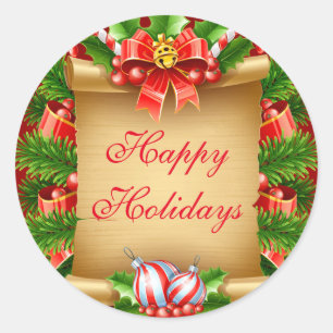 Happy Holidays Stickers
