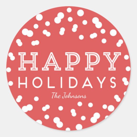 Happy Holidays Stickers (Vorderseite)