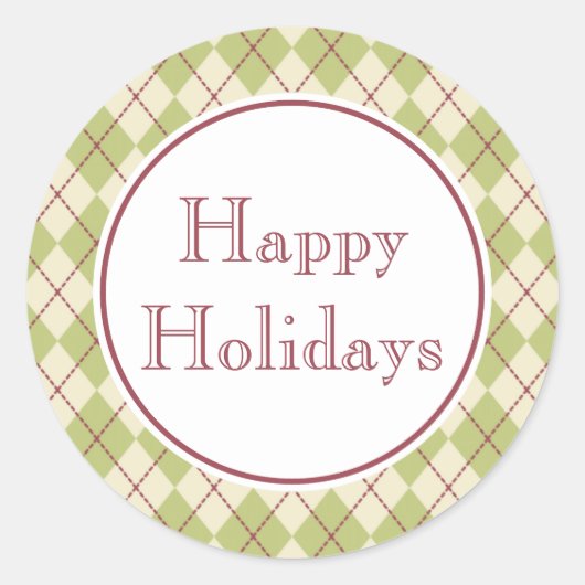 Happy Holidays Stickers (Vorderseite)