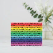 "Happy Holidays" stolz lgbt lgbtq Regenbogenfarben Postkarte (Stehend Vorderseite)