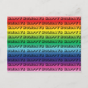 "Happy Holidays" stolz lgbt lgbtq Regenbogenfarben Postkarte