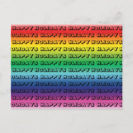 "Happy Holidays" stolz lgbt lgbtq Regenbogenfarben Postkarte