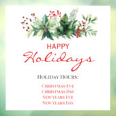 Happy Holidays Store Stunden Fensteraufkleber (Blatt 3)