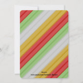 Happy Holidays Striped Foto Feiertagskarte (Rückseite)