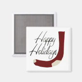 Happy Holidays Strumpf Magnet (Vorderseite/Rückseite)