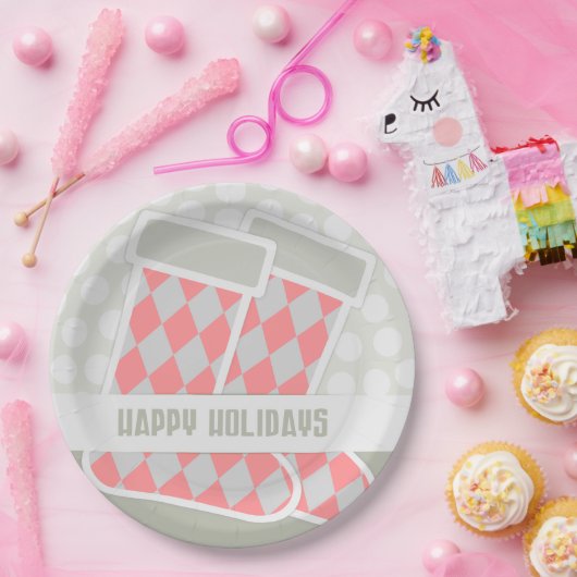 Happy Holidays Strumpf Pappteller (Party)