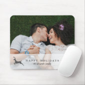 Happy Holidays Stylish Deer Foto Mousepad (Mit Mouse)