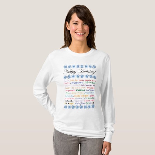 Happy Holidays Sweater T - Shirt (Vorne ganz)