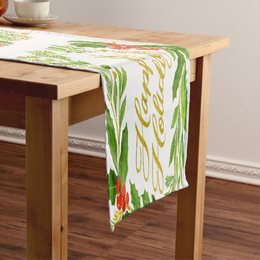 'Happy Holidays' Table Runner Kurzer Tischläufer (Beispiel)