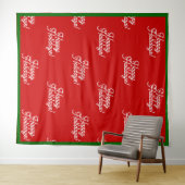 Happy Holidays Tapestry Wandteppich (Beispiel (Horizontal))